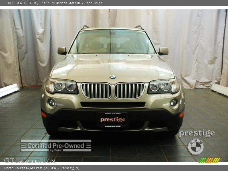 Platinum Bronze Metallic / Sand Beige 2007 BMW X3 3.0si