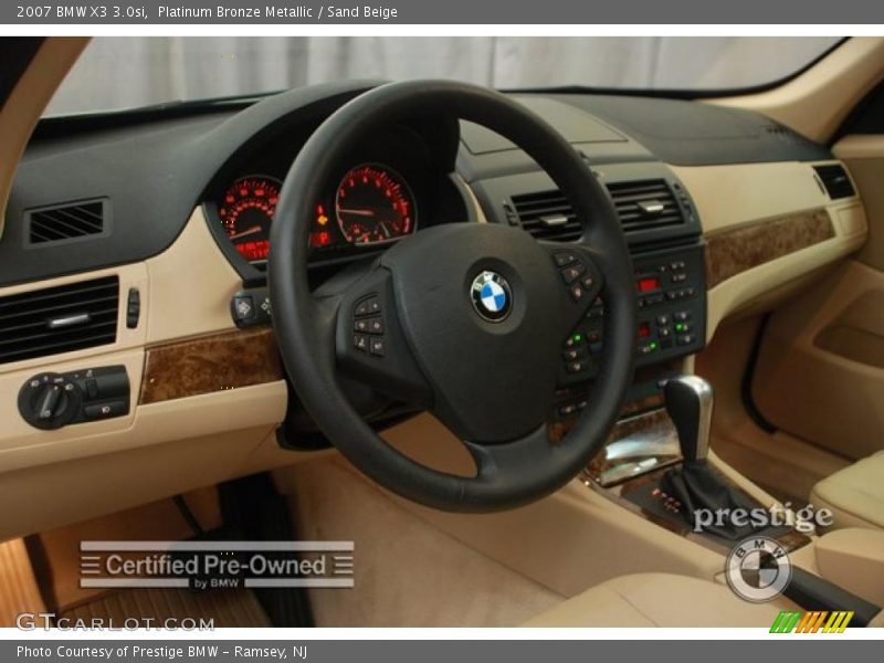 Platinum Bronze Metallic / Sand Beige 2007 BMW X3 3.0si