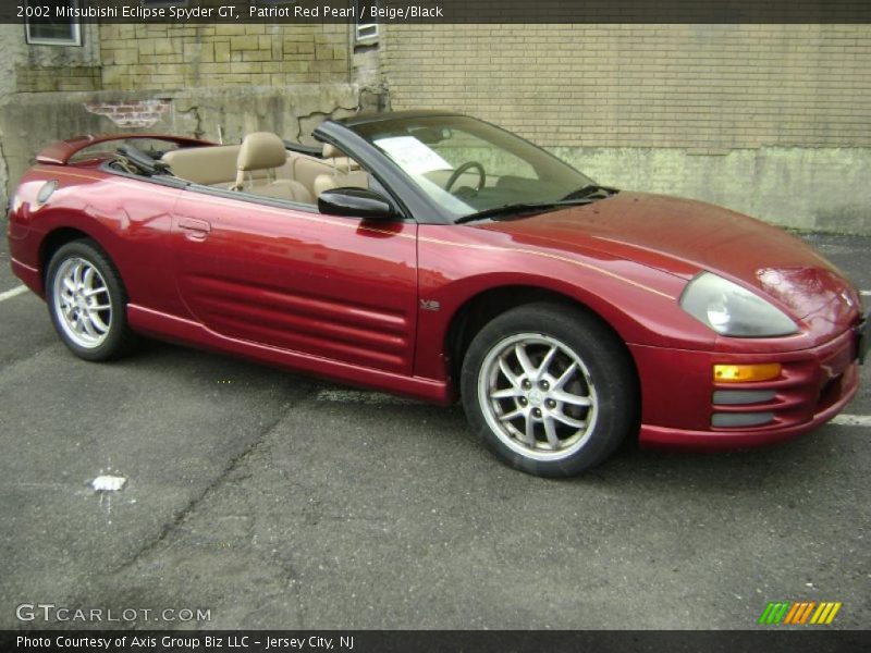 Patriot Red Pearl / Beige/Black 2002 Mitsubishi Eclipse Spyder GT