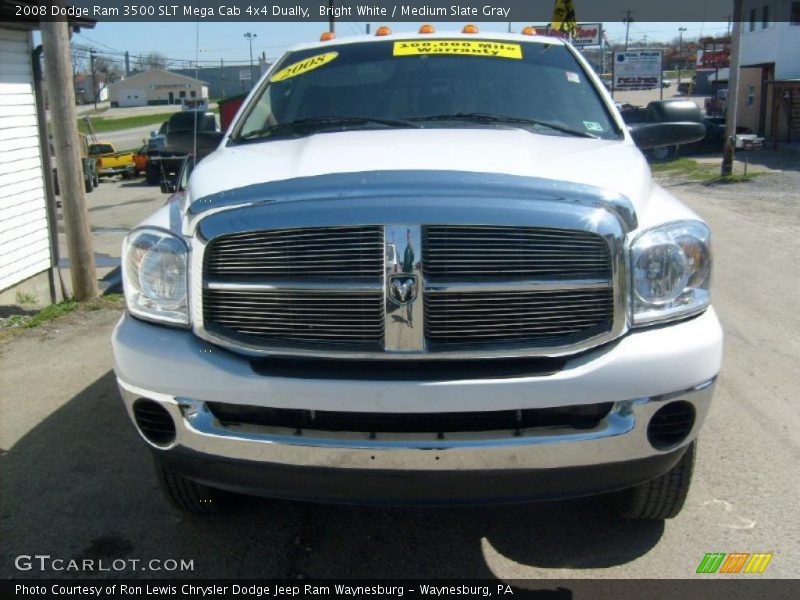 Bright White / Medium Slate Gray 2008 Dodge Ram 3500 SLT Mega Cab 4x4 Dually