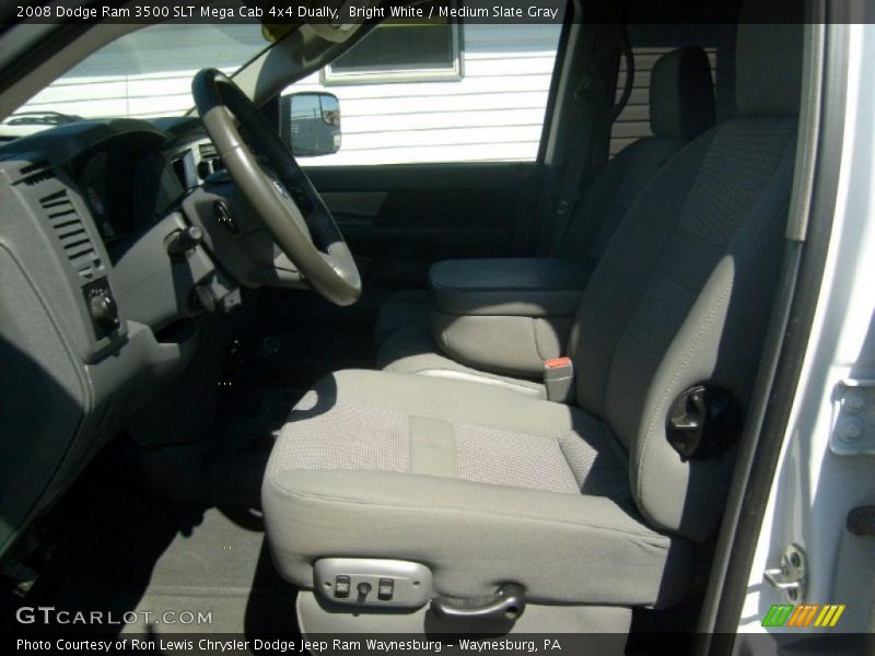 Bright White / Medium Slate Gray 2008 Dodge Ram 3500 SLT Mega Cab 4x4 Dually