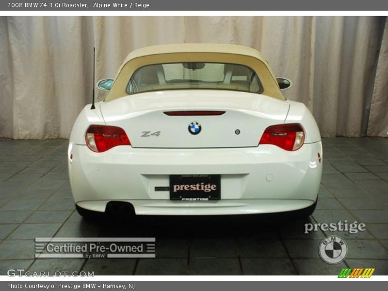 Alpine White / Beige 2008 BMW Z4 3.0i Roadster