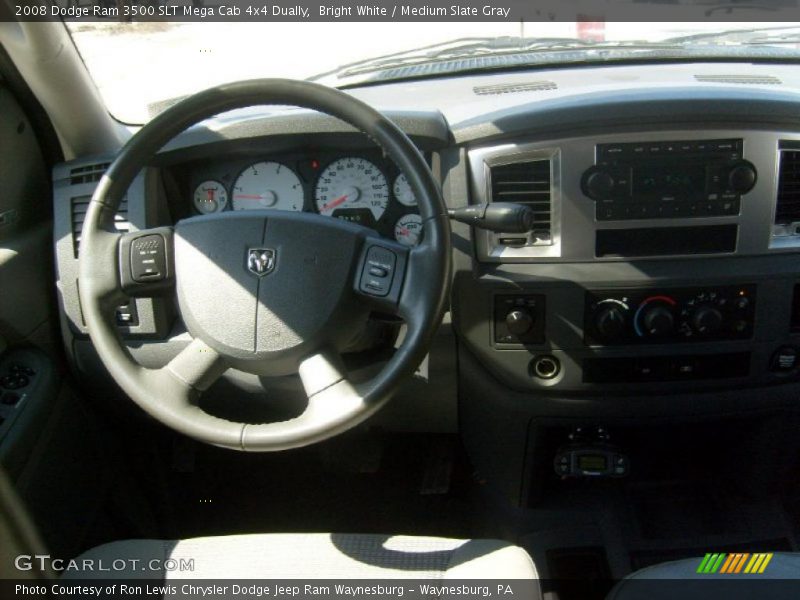Bright White / Medium Slate Gray 2008 Dodge Ram 3500 SLT Mega Cab 4x4 Dually