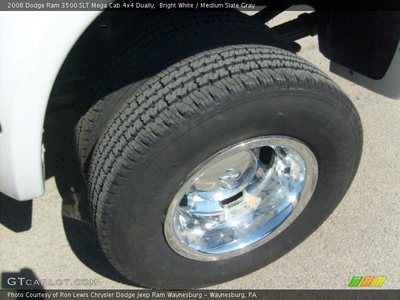 Bright White / Medium Slate Gray 2008 Dodge Ram 3500 SLT Mega Cab 4x4 Dually