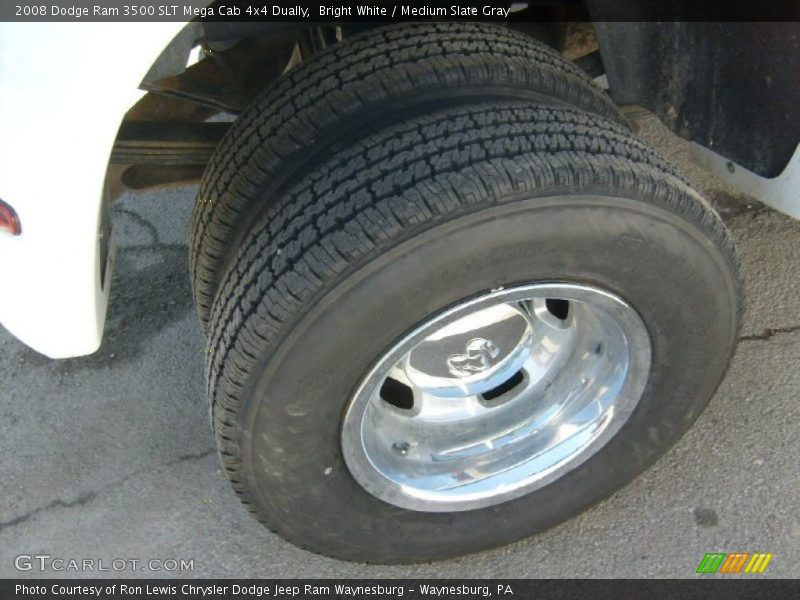 Bright White / Medium Slate Gray 2008 Dodge Ram 3500 SLT Mega Cab 4x4 Dually