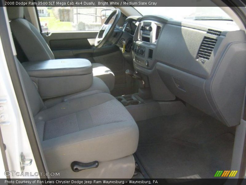 Bright White / Medium Slate Gray 2008 Dodge Ram 3500 SLT Mega Cab 4x4 Dually