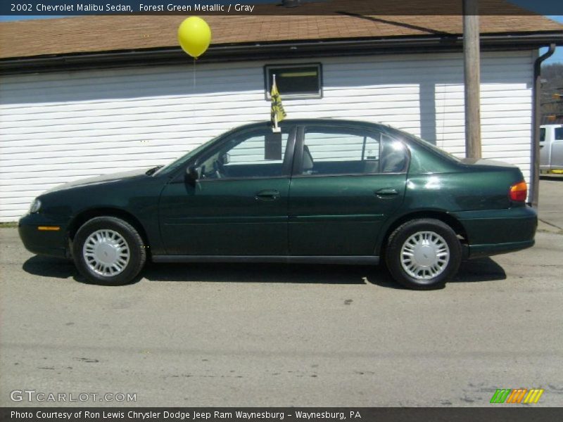 Forest Green Metallic / Gray 2002 Chevrolet Malibu Sedan