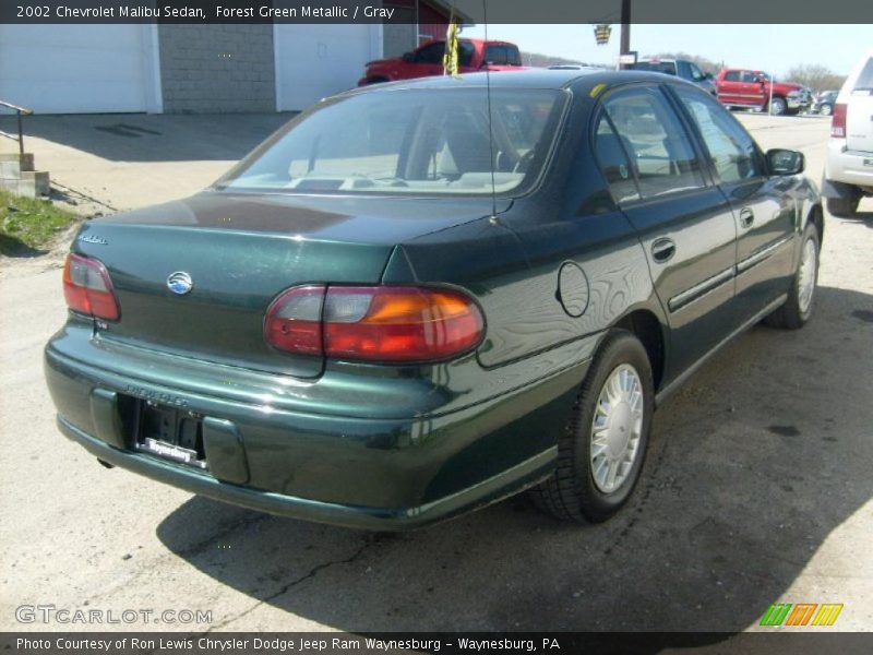Forest Green Metallic / Gray 2002 Chevrolet Malibu Sedan