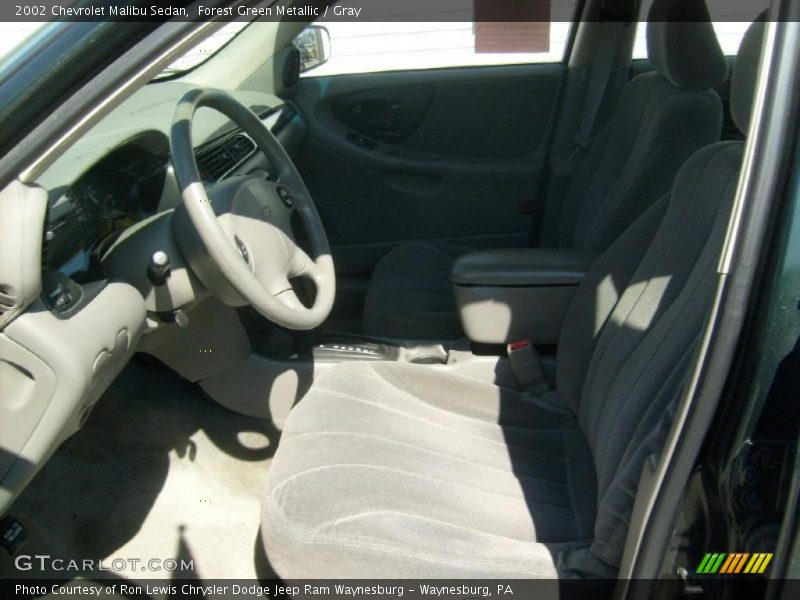 Forest Green Metallic / Gray 2002 Chevrolet Malibu Sedan