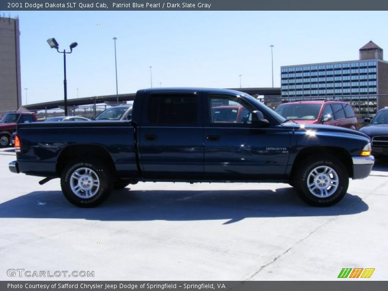 Patriot Blue Pearl / Dark Slate Gray 2001 Dodge Dakota SLT Quad Cab