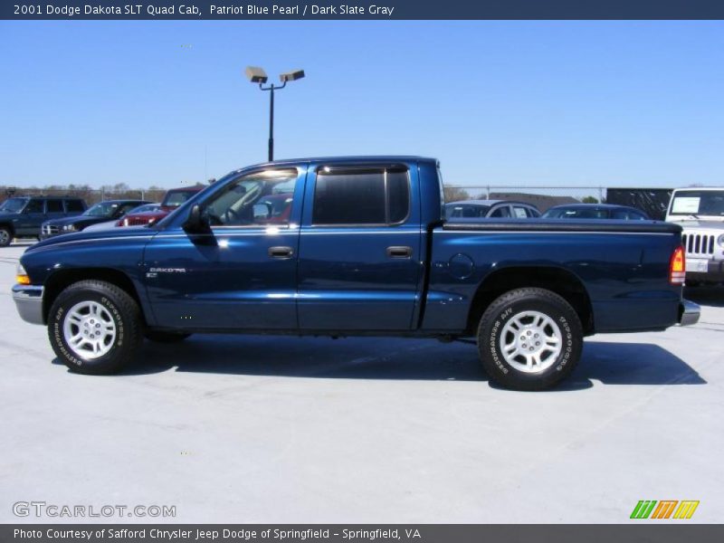 Patriot Blue Pearl / Dark Slate Gray 2001 Dodge Dakota SLT Quad Cab