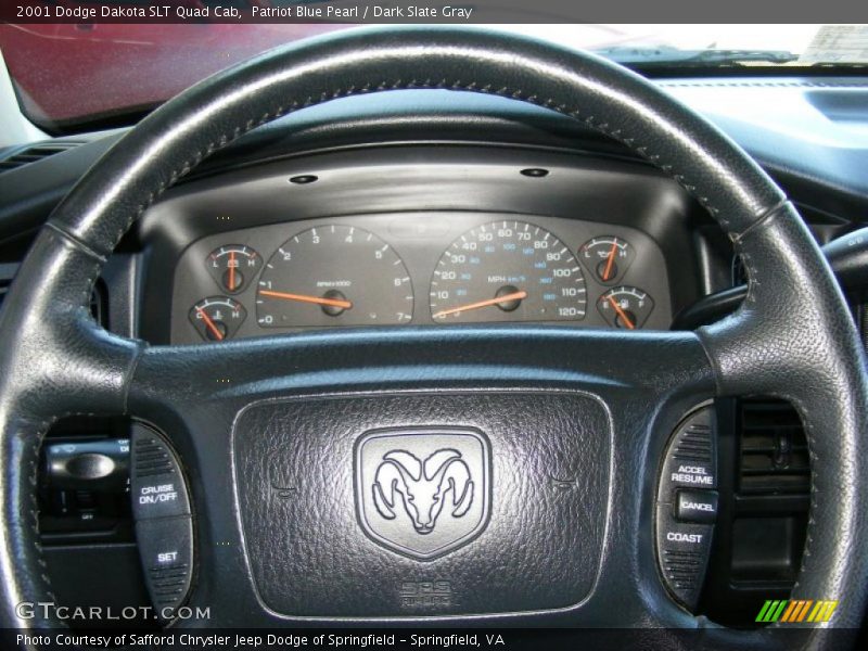 Patriot Blue Pearl / Dark Slate Gray 2001 Dodge Dakota SLT Quad Cab
