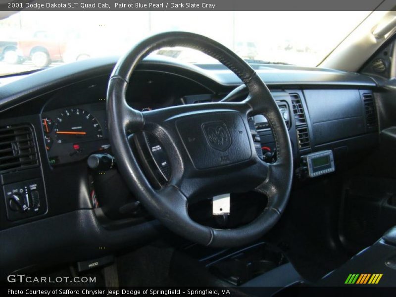 Patriot Blue Pearl / Dark Slate Gray 2001 Dodge Dakota SLT Quad Cab