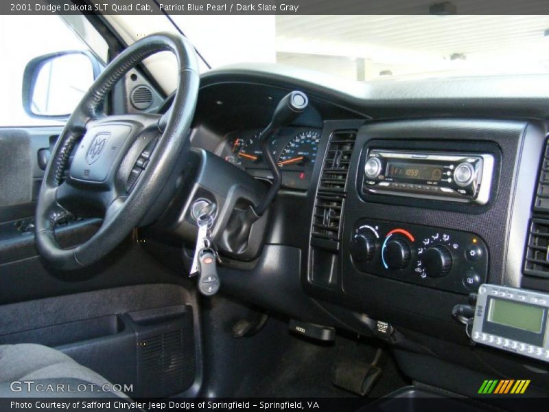 Patriot Blue Pearl / Dark Slate Gray 2001 Dodge Dakota SLT Quad Cab