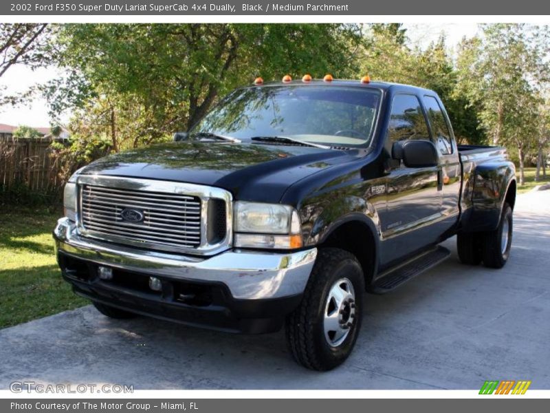 Black / Medium Parchment 2002 Ford F350 Super Duty Lariat SuperCab 4x4 Dually