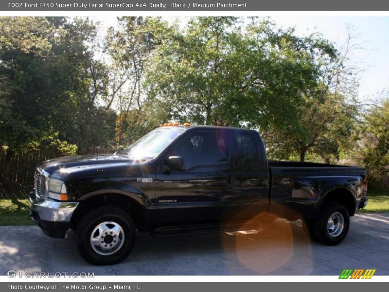 Black / Medium Parchment 2002 Ford F350 Super Duty Lariat SuperCab 4x4 Dually