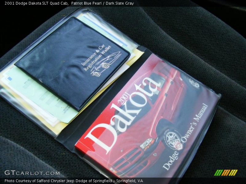 Patriot Blue Pearl / Dark Slate Gray 2001 Dodge Dakota SLT Quad Cab
