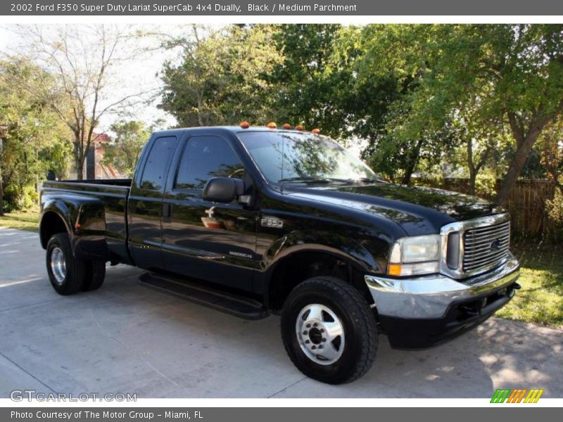 Black / Medium Parchment 2002 Ford F350 Super Duty Lariat SuperCab 4x4 Dually