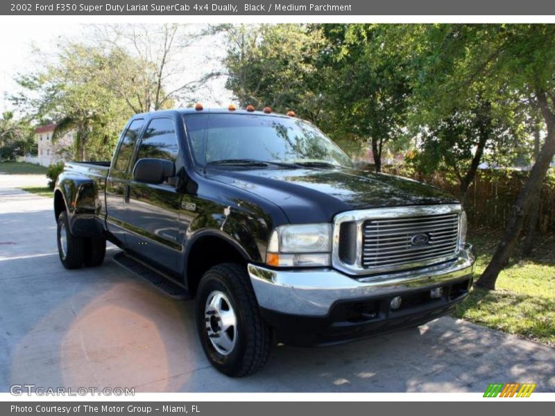 Black / Medium Parchment 2002 Ford F350 Super Duty Lariat SuperCab 4x4 Dually