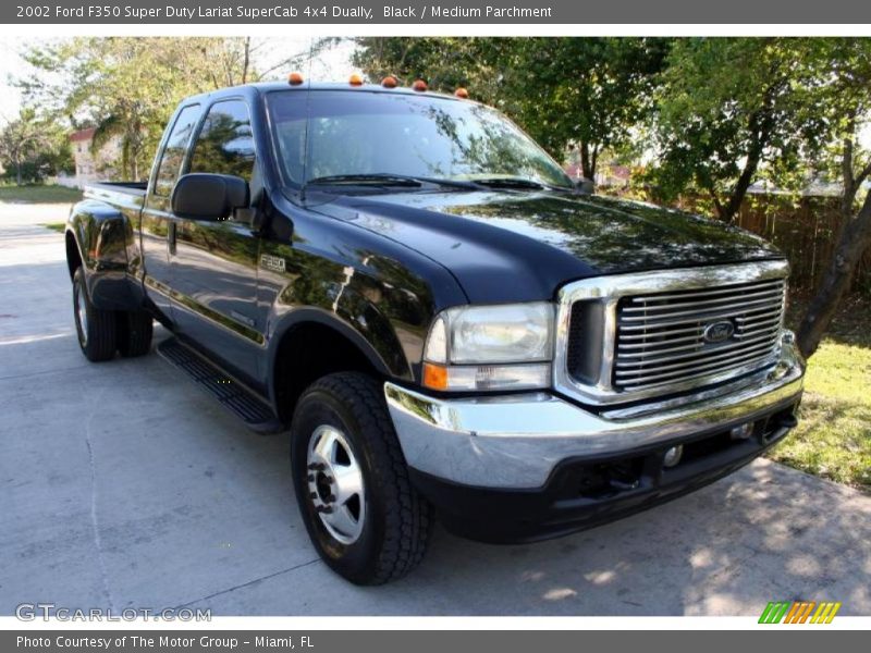Black / Medium Parchment 2002 Ford F350 Super Duty Lariat SuperCab 4x4 Dually