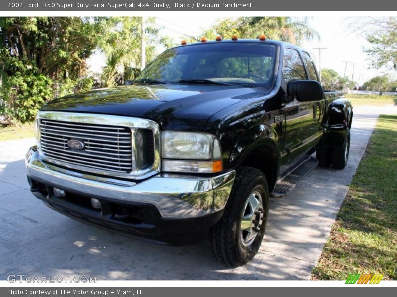 Black / Medium Parchment 2002 Ford F350 Super Duty Lariat SuperCab 4x4 Dually