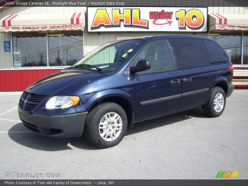 Midnight Blue Pearl / Medium Slate Gray 2005 Dodge Caravan SE