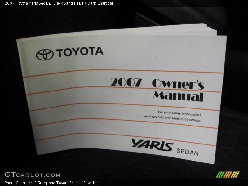 Black Sand Pearl / Dark Charcoal 2007 Toyota Yaris Sedan