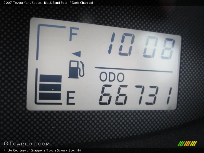 Black Sand Pearl / Dark Charcoal 2007 Toyota Yaris Sedan