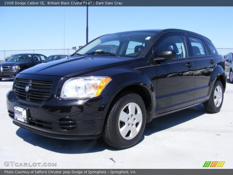 Brilliant Black Crystal Pearl / Dark Slate Gray 2008 Dodge Caliber SE