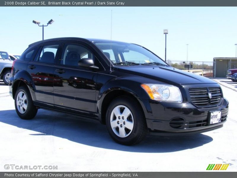 Brilliant Black Crystal Pearl / Dark Slate Gray 2008 Dodge Caliber SE