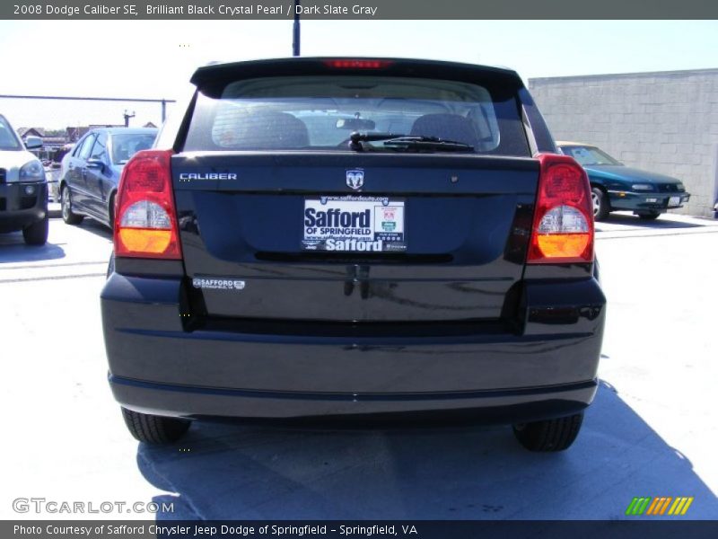 Brilliant Black Crystal Pearl / Dark Slate Gray 2008 Dodge Caliber SE