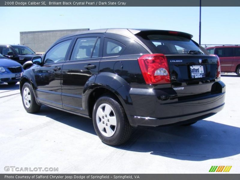 Brilliant Black Crystal Pearl / Dark Slate Gray 2008 Dodge Caliber SE