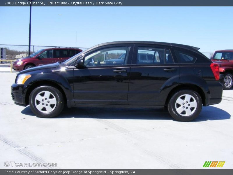 Brilliant Black Crystal Pearl / Dark Slate Gray 2008 Dodge Caliber SE