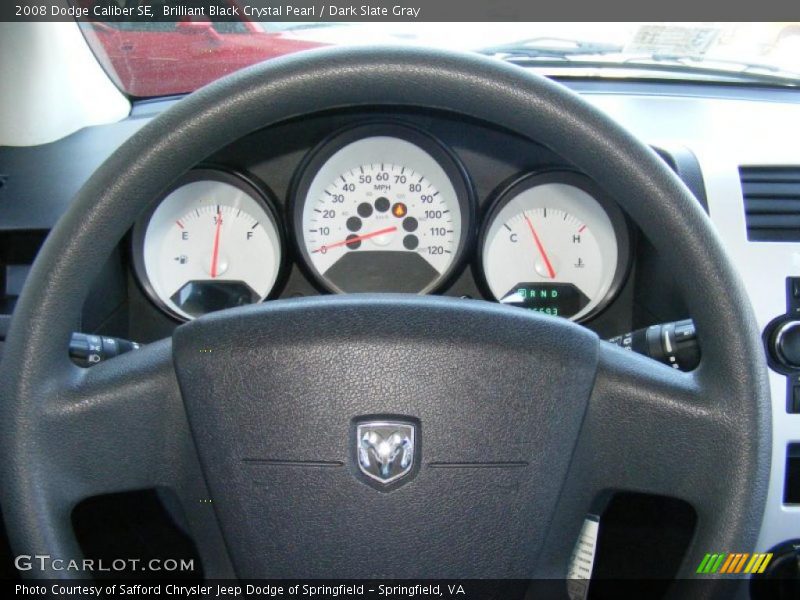 Brilliant Black Crystal Pearl / Dark Slate Gray 2008 Dodge Caliber SE