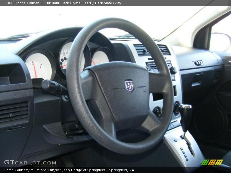 Brilliant Black Crystal Pearl / Dark Slate Gray 2008 Dodge Caliber SE