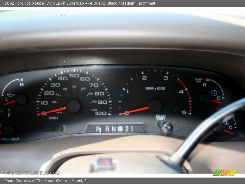 Black / Medium Parchment 2002 Ford F350 Super Duty Lariat SuperCab 4x4 Dually