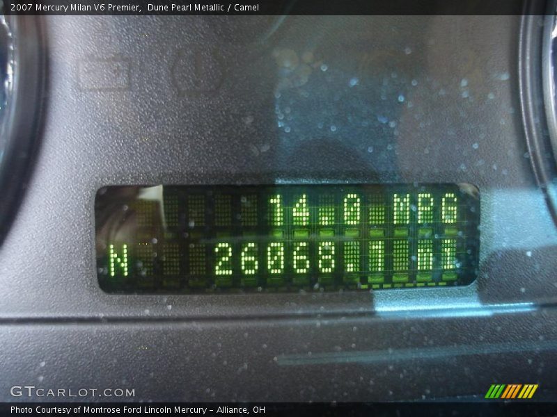 Dune Pearl Metallic / Camel 2007 Mercury Milan V6 Premier