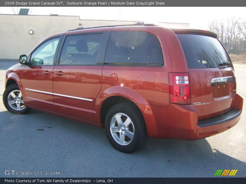 Sunburst Orange Pearl / Medium Slate Gray/Light Shale 2008 Dodge Grand Caravan SXT