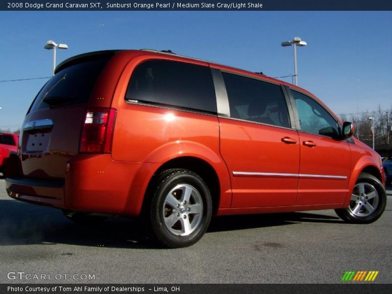 Sunburst Orange Pearl / Medium Slate Gray/Light Shale 2008 Dodge Grand Caravan SXT