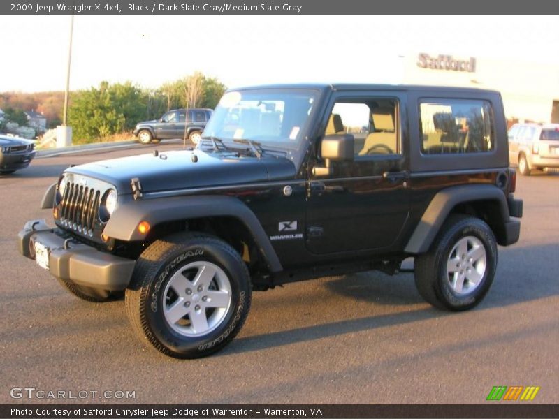 Black / Dark Slate Gray/Medium Slate Gray 2009 Jeep Wrangler X 4x4