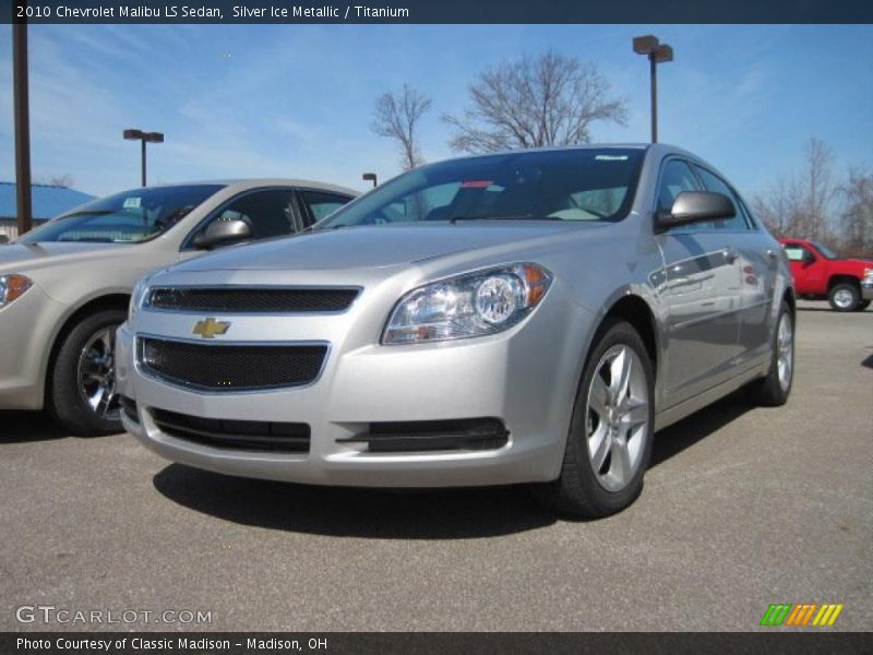 Silver Ice Metallic / Titanium 2010 Chevrolet Malibu LS Sedan
