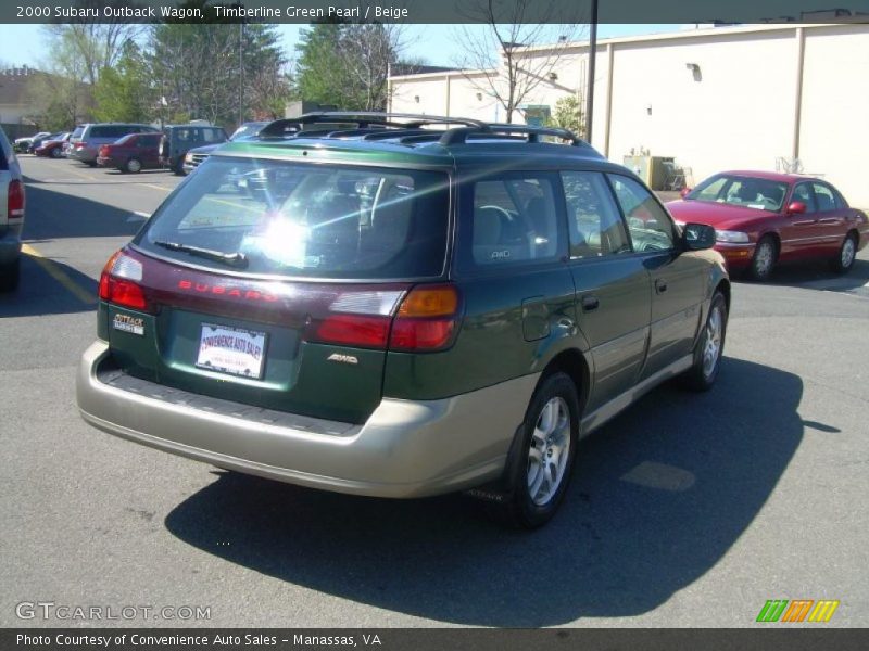 Timberline Green Pearl / Beige 2000 Subaru Outback Wagon