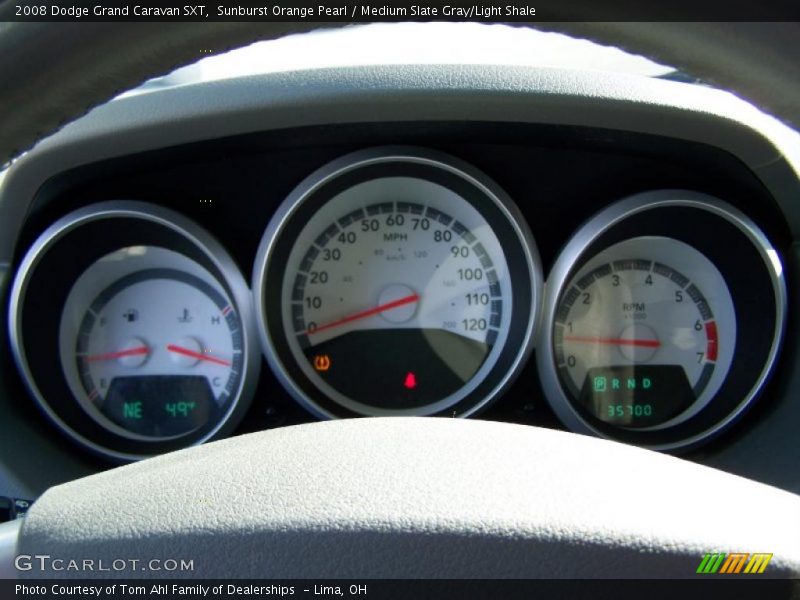 Sunburst Orange Pearl / Medium Slate Gray/Light Shale 2008 Dodge Grand Caravan SXT