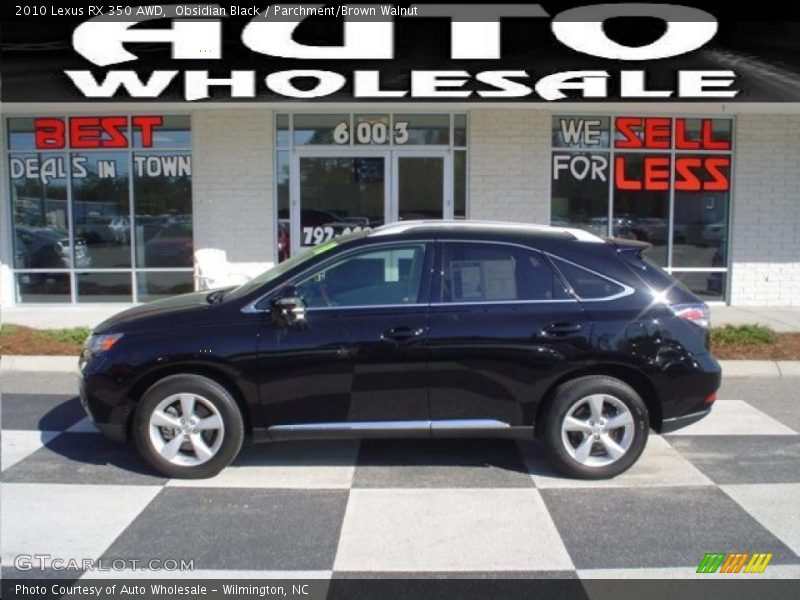 Obsidian Black / Parchment/Brown Walnut 2010 Lexus RX 350 AWD