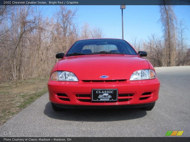 Bright Red / Graphite 2002 Chevrolet Cavalier Sedan