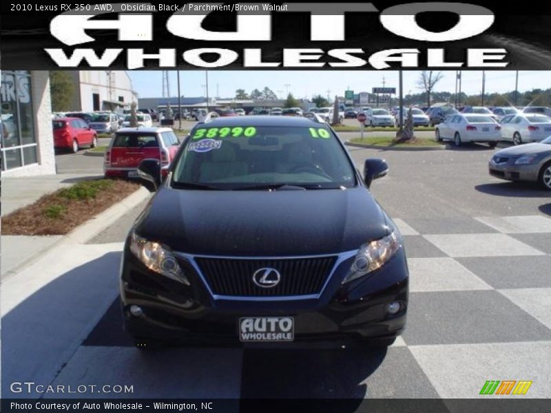 Obsidian Black / Parchment/Brown Walnut 2010 Lexus RX 350 AWD