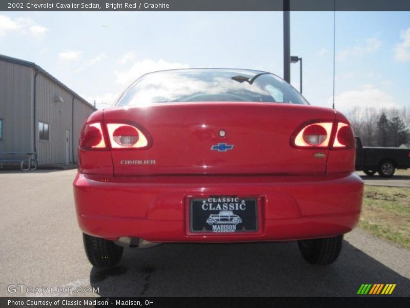 Bright Red / Graphite 2002 Chevrolet Cavalier Sedan