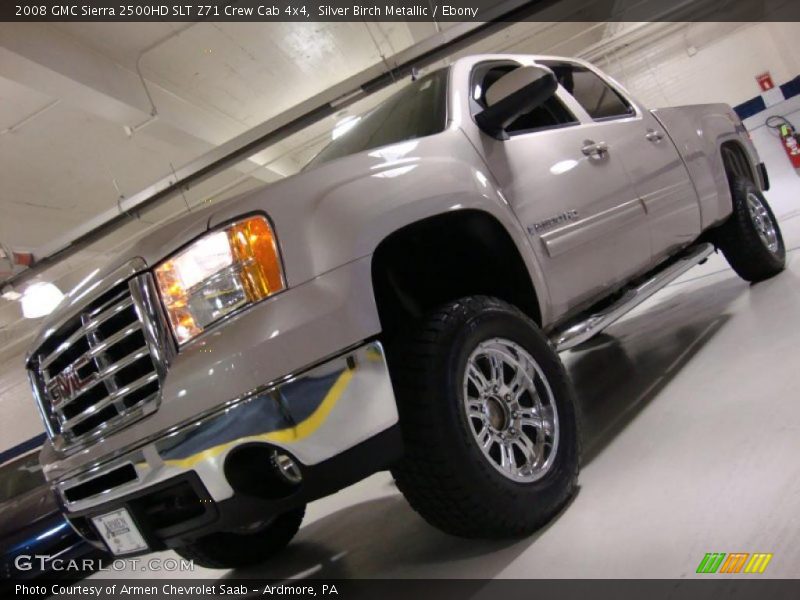 Silver Birch Metallic / Ebony 2008 GMC Sierra 2500HD SLT Z71 Crew Cab 4x4