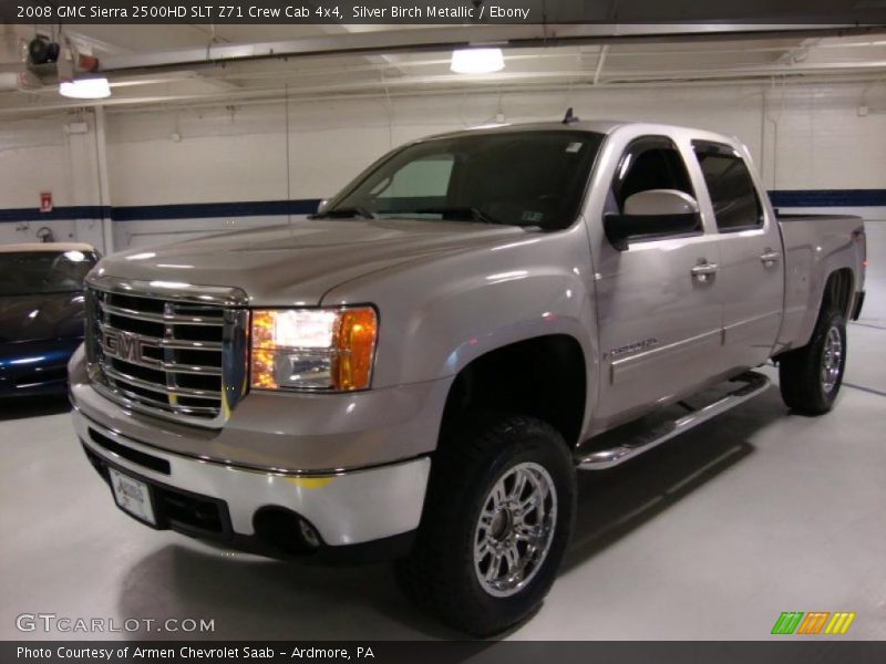 Silver Birch Metallic / Ebony 2008 GMC Sierra 2500HD SLT Z71 Crew Cab 4x4