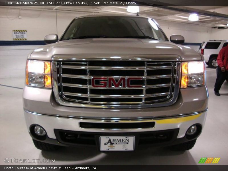 Silver Birch Metallic / Ebony 2008 GMC Sierra 2500HD SLT Z71 Crew Cab 4x4